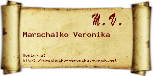 Marschalko Veronika névjegykártya
